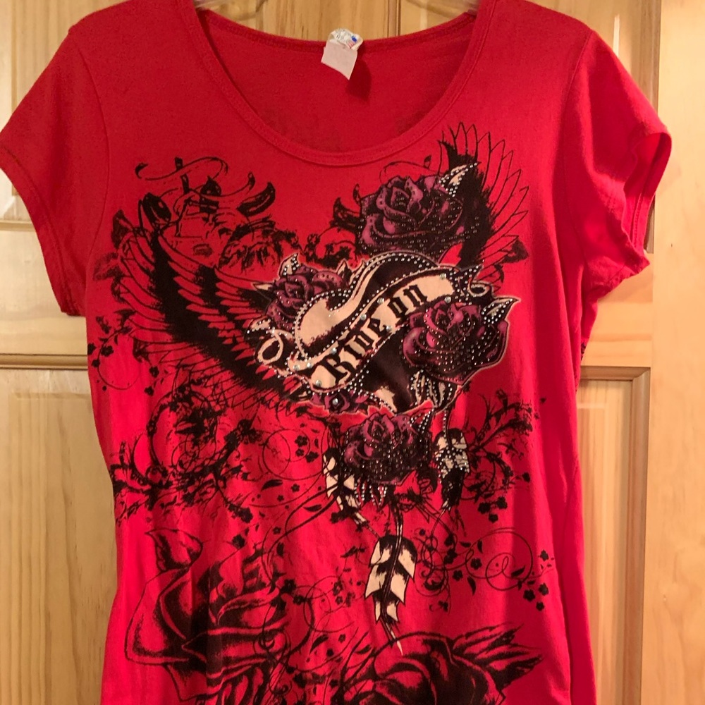 Ride on T-shirt embellished